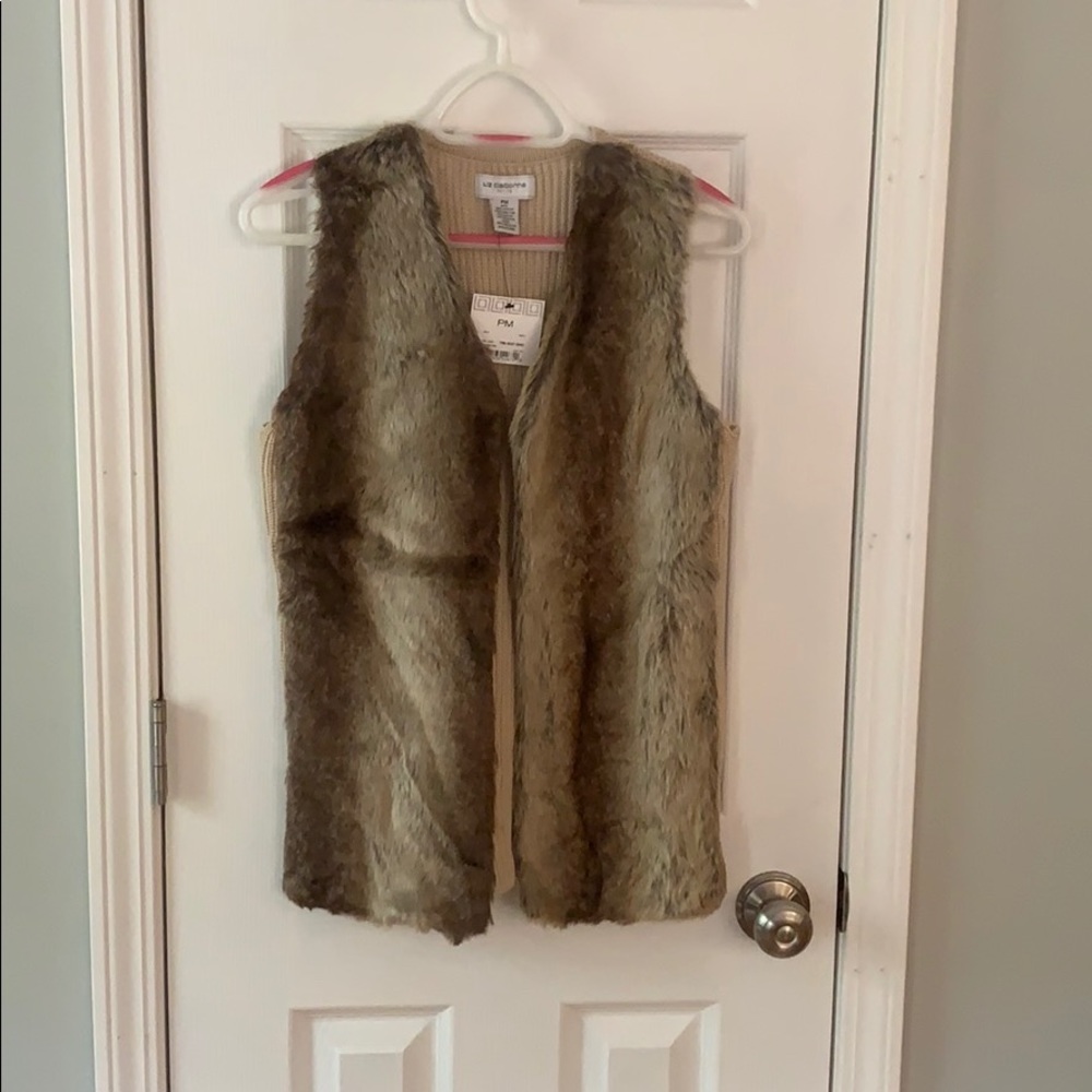 Liz Claiborne Faux Fur Vest